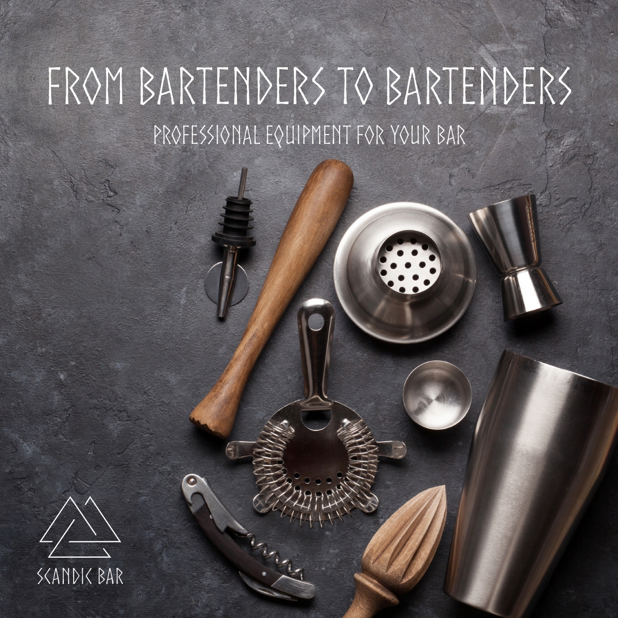 Scandic Bar barware flatlay